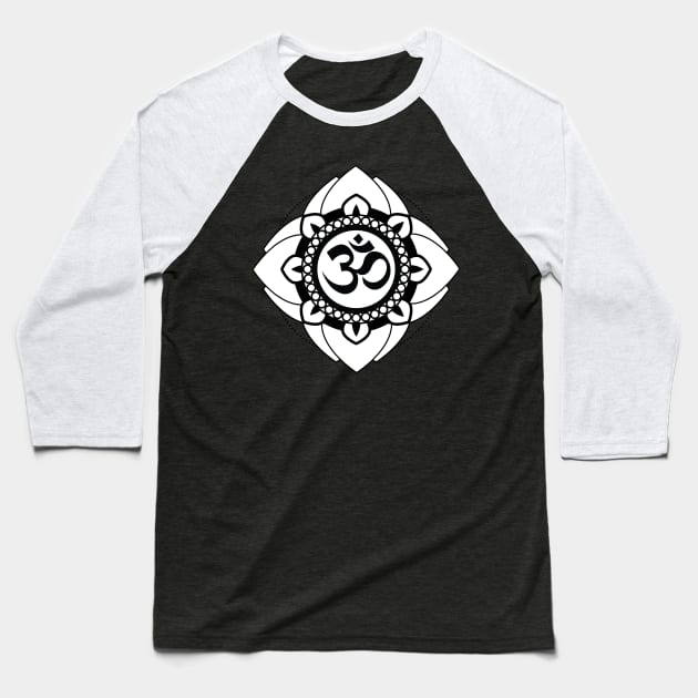 Yoga Ohm Mandala T-Shirt Baseball T-Shirt by glutenfreegear